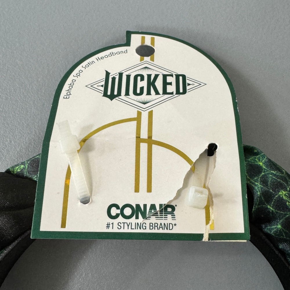 Wicked Elphaba Spa Satin Headband Conair Twisted Braid Black Green  Accessory - Picture 2 of 9